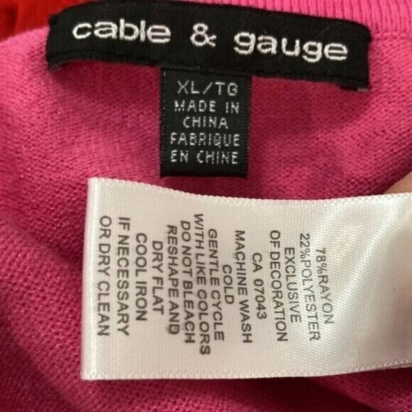 Cable & Gauge Pink Cardigan sweater Size xlarge​​​ - Picture 12 of 12